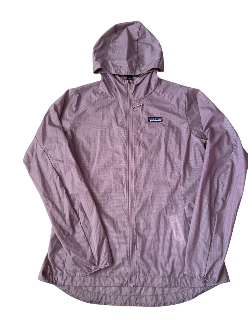 Patagonia Houdini Jacket Womens Large Light Purple Hooded Featherweight Packable